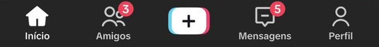 Barra inferior TikTok